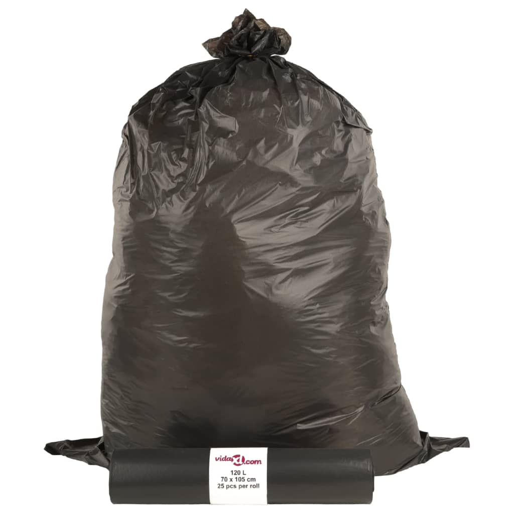 Vidaxl søppelsekker 250 St 120 L Black