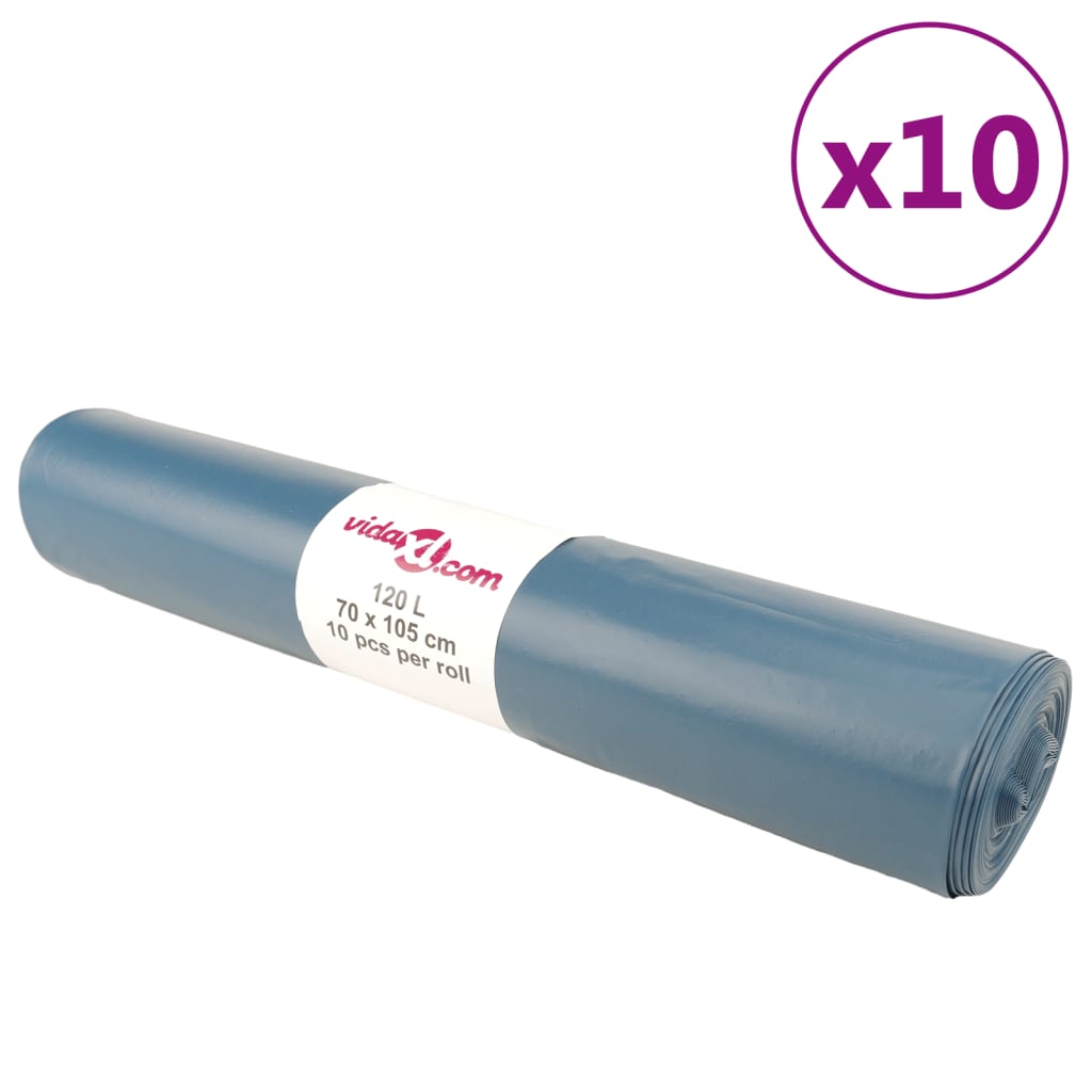 Sacchetti di immondizia vidaxl 100 st 120 l blu