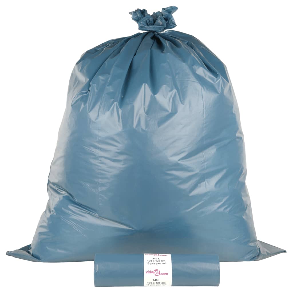 Vidaxl garbage bags 100 st 240 l blue