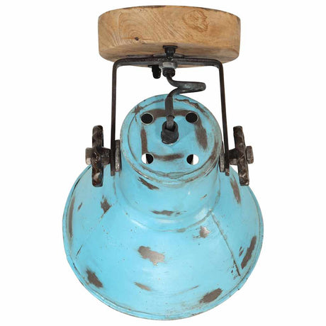 Vidaxl wandlamp 25 w e27 11,5x11,5x25 cm verweerd blauw