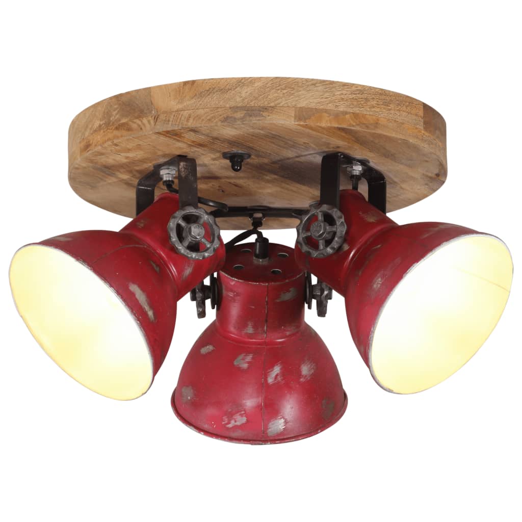 Vidaxl Lampada a soffitto 25 W E27 35x35x25 cm Weanged Red