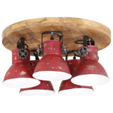 Vidaxl plafondlamp 25 w e27 50x50x25 cm verweerd rood