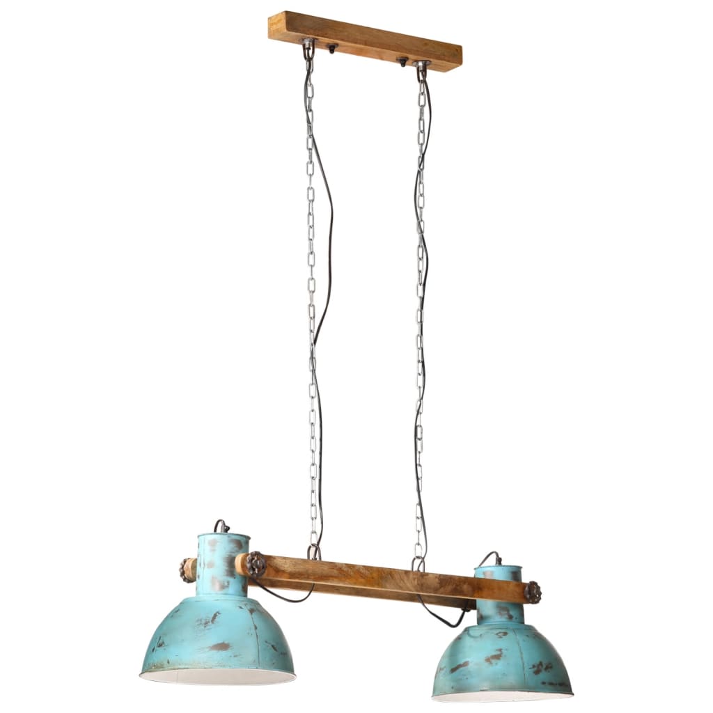 Vidaxl hanglamp 25 w e27 85x28x109 cm verweerd blauw