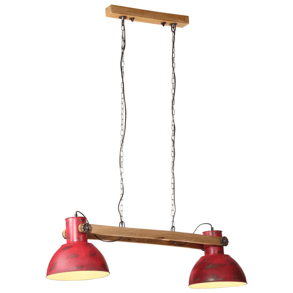 Vidaxl hanglamp 25 w e27 85x28x109 cm verweerd rood