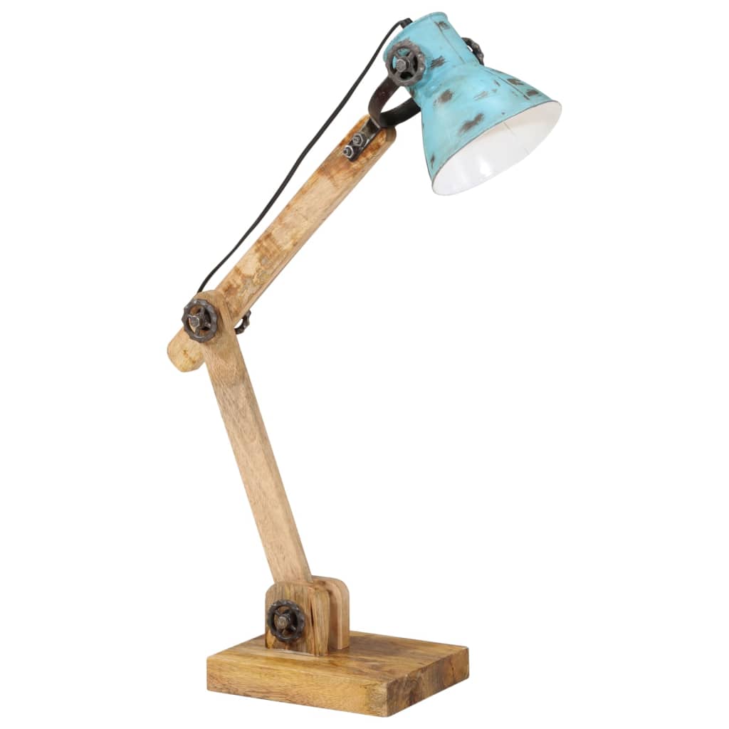 Vidaxl skrivebordslampe 25 W E27 23x18x96 cm forvitret blå