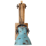 Vidaxl wandlamp 25 w e27 96x15x20 cm verweerd blauw