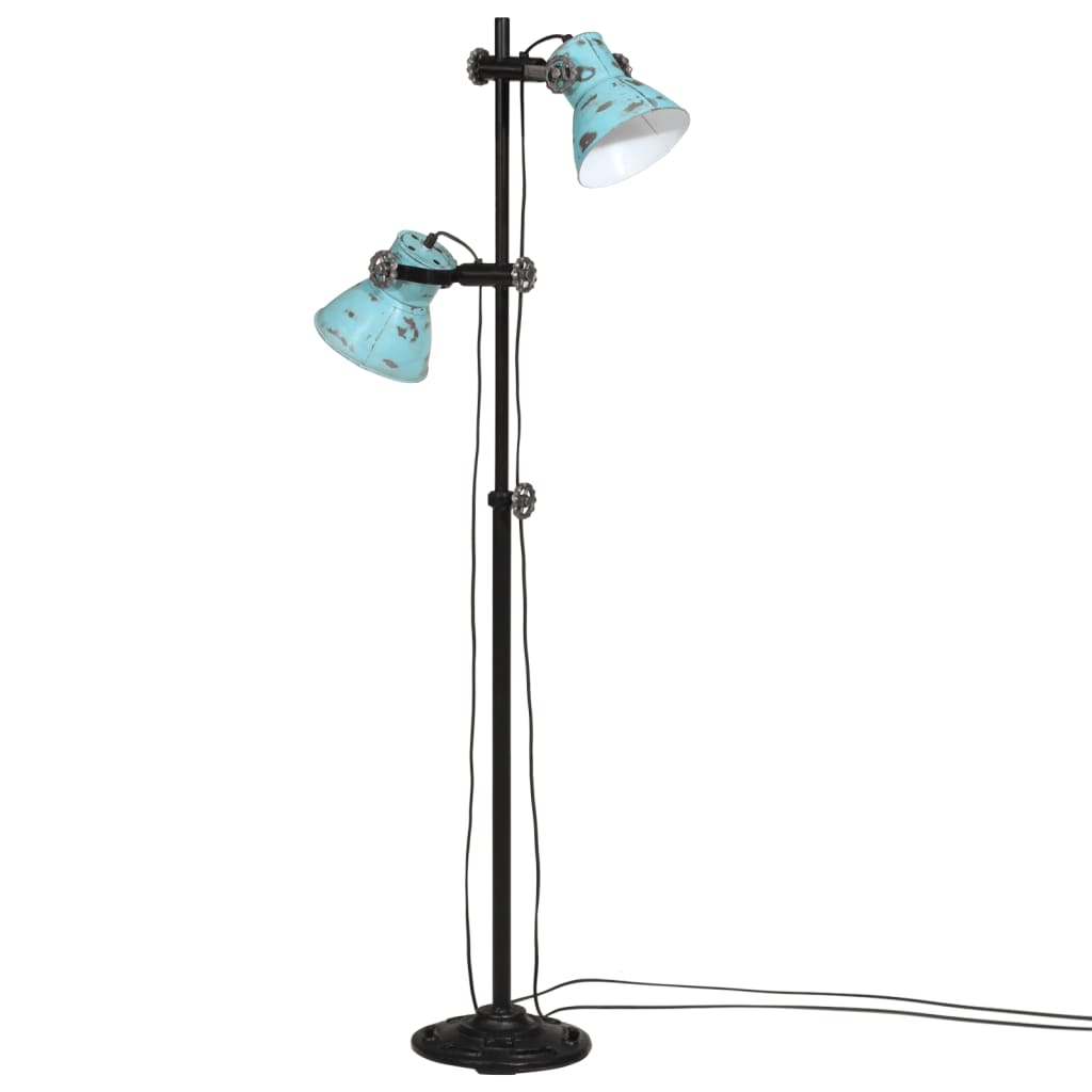 Vidaxl Floor Lamp 25 W E27 25x25x90 140 cm Weathered Blue