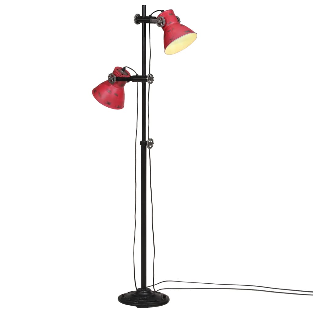 VIDAXL SHOCS LAMP 25 W E27 25x25x90 140 cm verwitterte rot