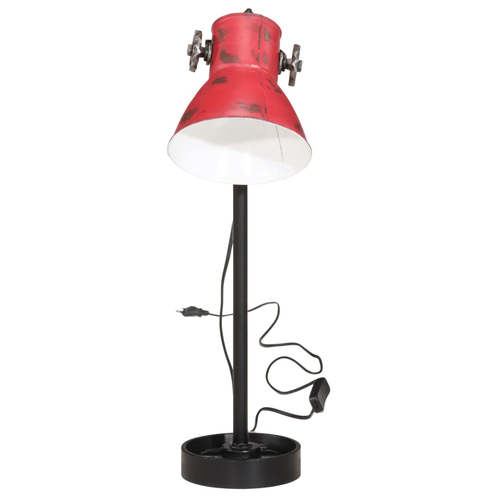 Vidaxl Desk Lampe 25 W E27 15x15x55 cm verwitterte Rot