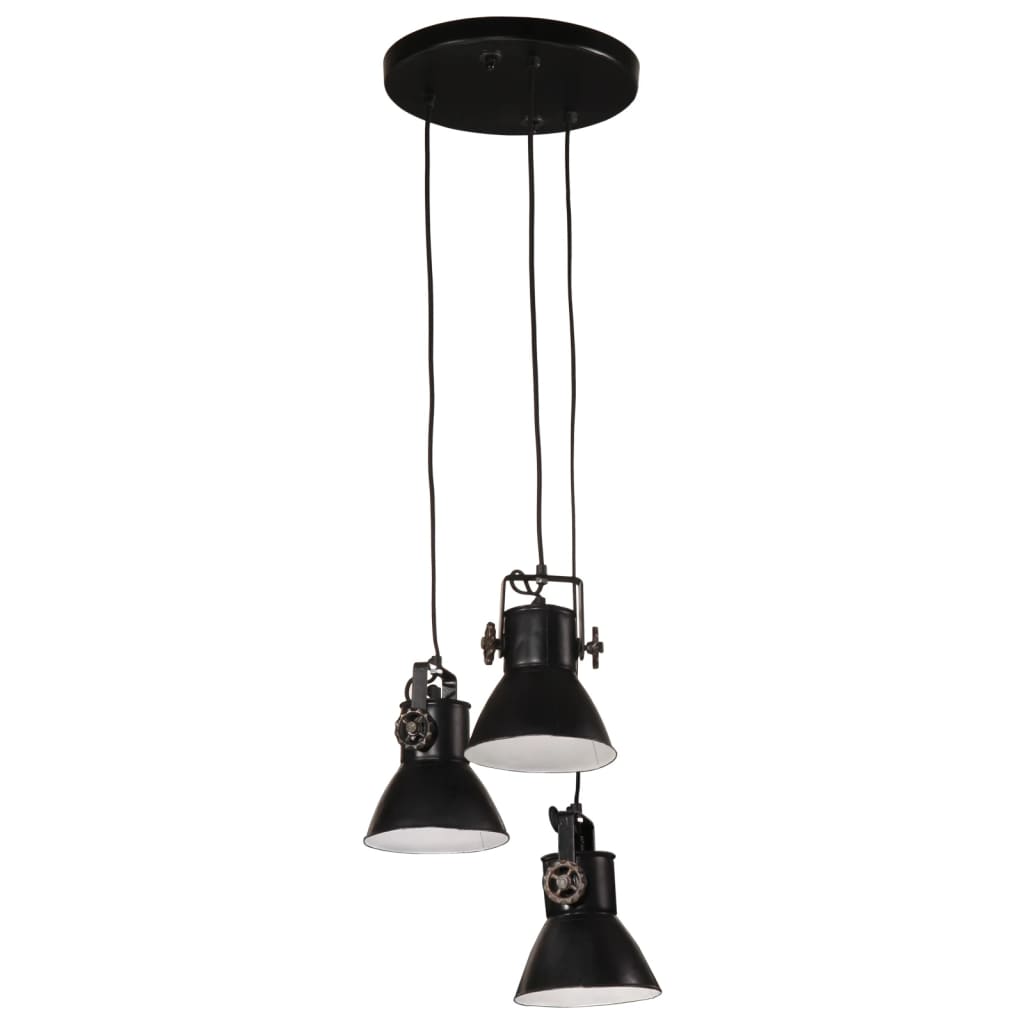 Vidaxl Lampada sospesa 25 W E27 30x30x100 cm nero