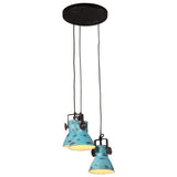 Vidaxl hängande lampa 25 w e27 30x30x100 cm väderbitna blått