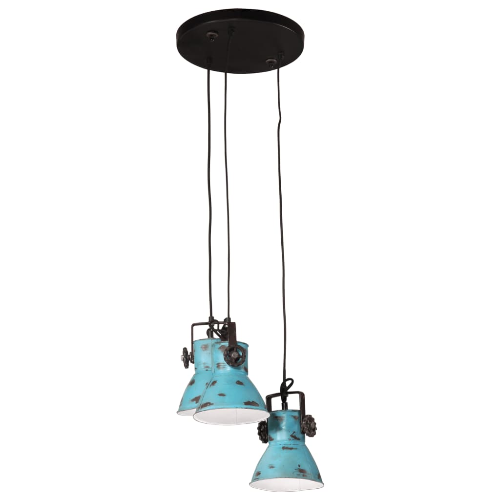 VidaXL Hanging lamp 25 W E27 30x30x100 cm weathered blue