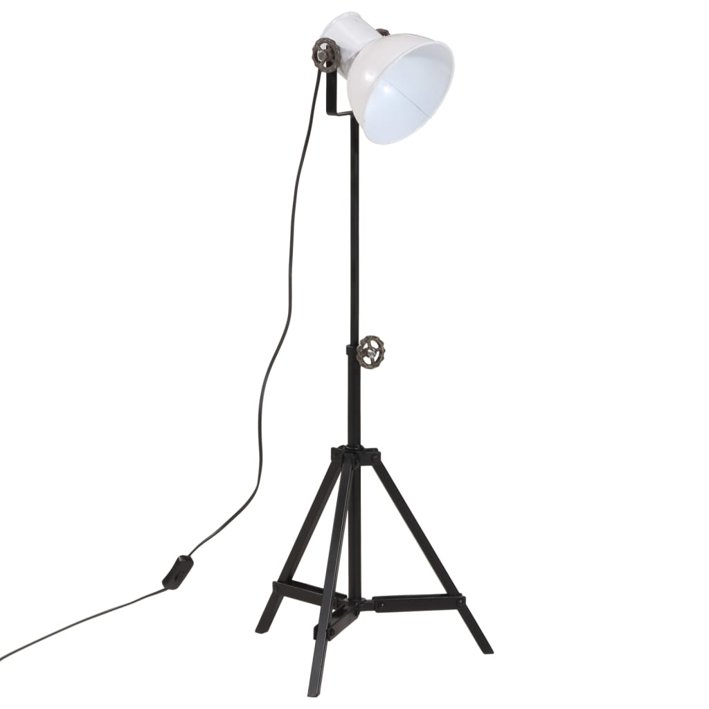 Vidaxl golvlampa 25 w e27 35x35x65 95 cm vit