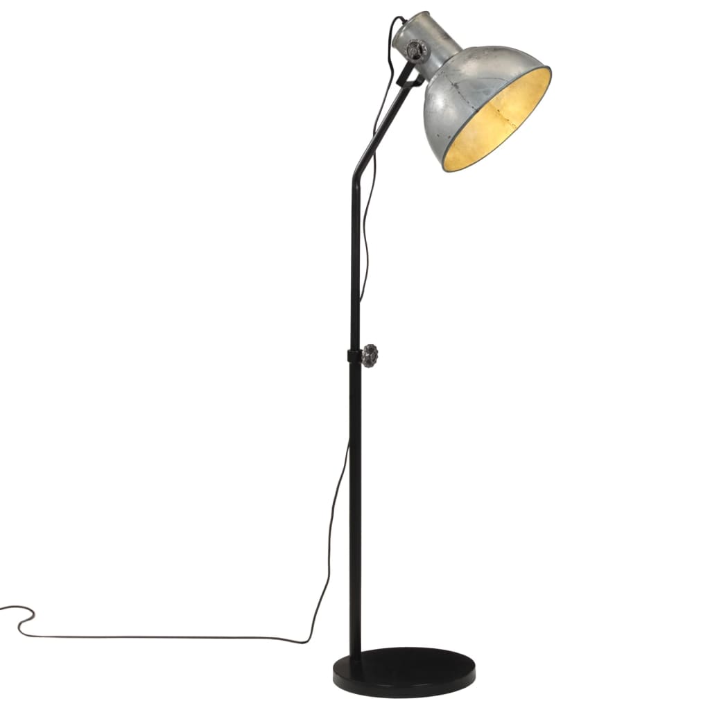 Vidaxl Buedemlamp 25 w e27 30x30x90-150 cm Vintage Sëlwer faarweg