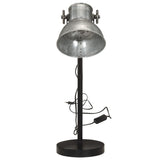 Vidaxl bureaulamp 25 w e27 17x17x60 cm vintage zilverkleurig