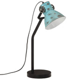 Vidaxl Desk Lamp 25 W E27 17x17x60 cm väderbitna blått