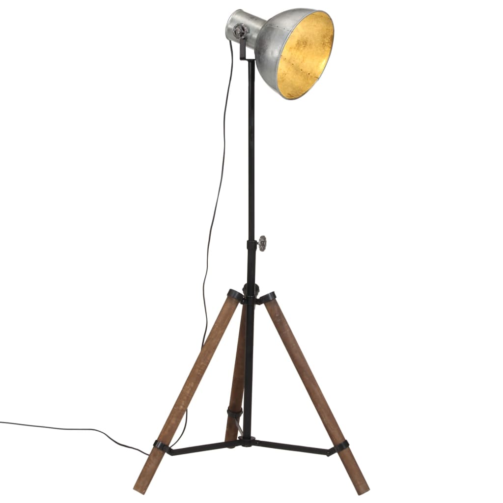 Lampa podłogowa vidaxl 25 W e27 75x75x90-150 cm vintage srebrny kolor