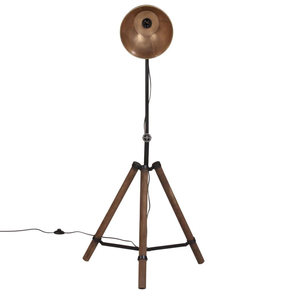 Vidaxl Floor lamp 25 W E27 75x75x90-150 cm Antique brass colored