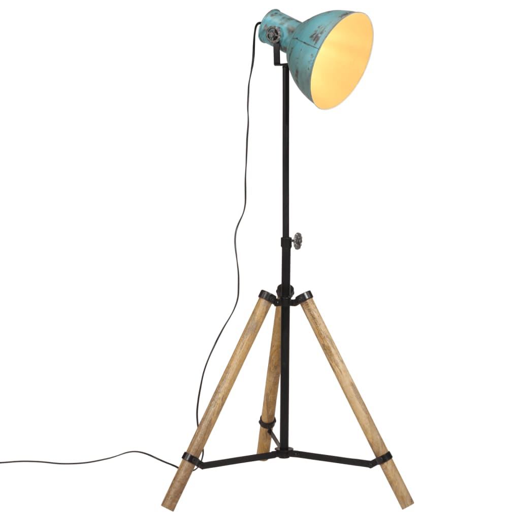 Vidaxl Floor Lamp 25 W E27 75x75x90-150 cm forvitret blå