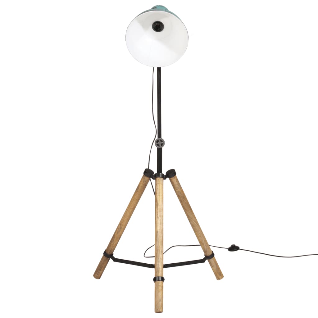 Vidaxl Floor Lamp 25 W E27 75x75x90-150 cm forvitret blå