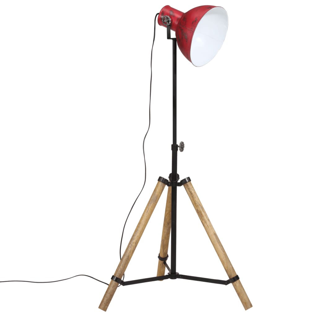 Vidaxl vloerlamp 25 w e27 75x75x90-150 cm verweerd rood