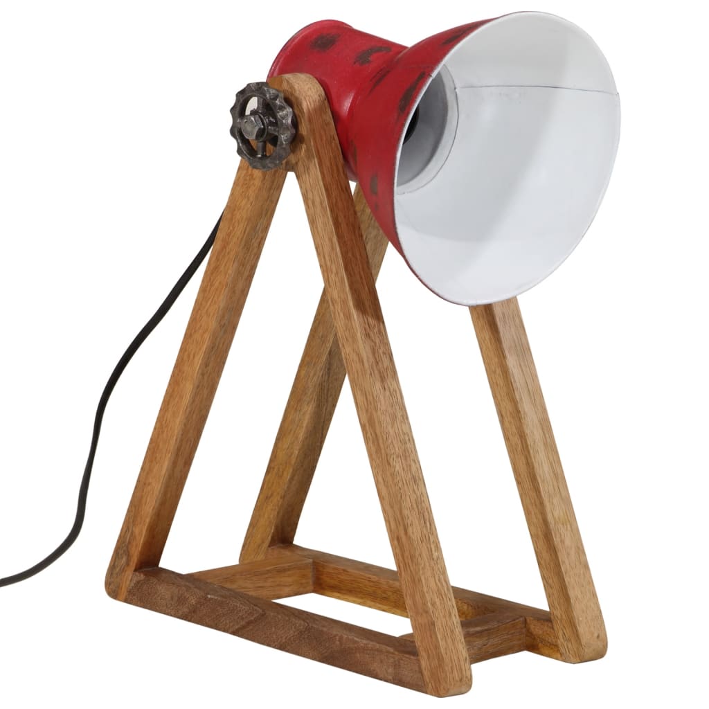 Vidaxl bureaulamp 25 w e27 30x17x40 cm verweerd rood