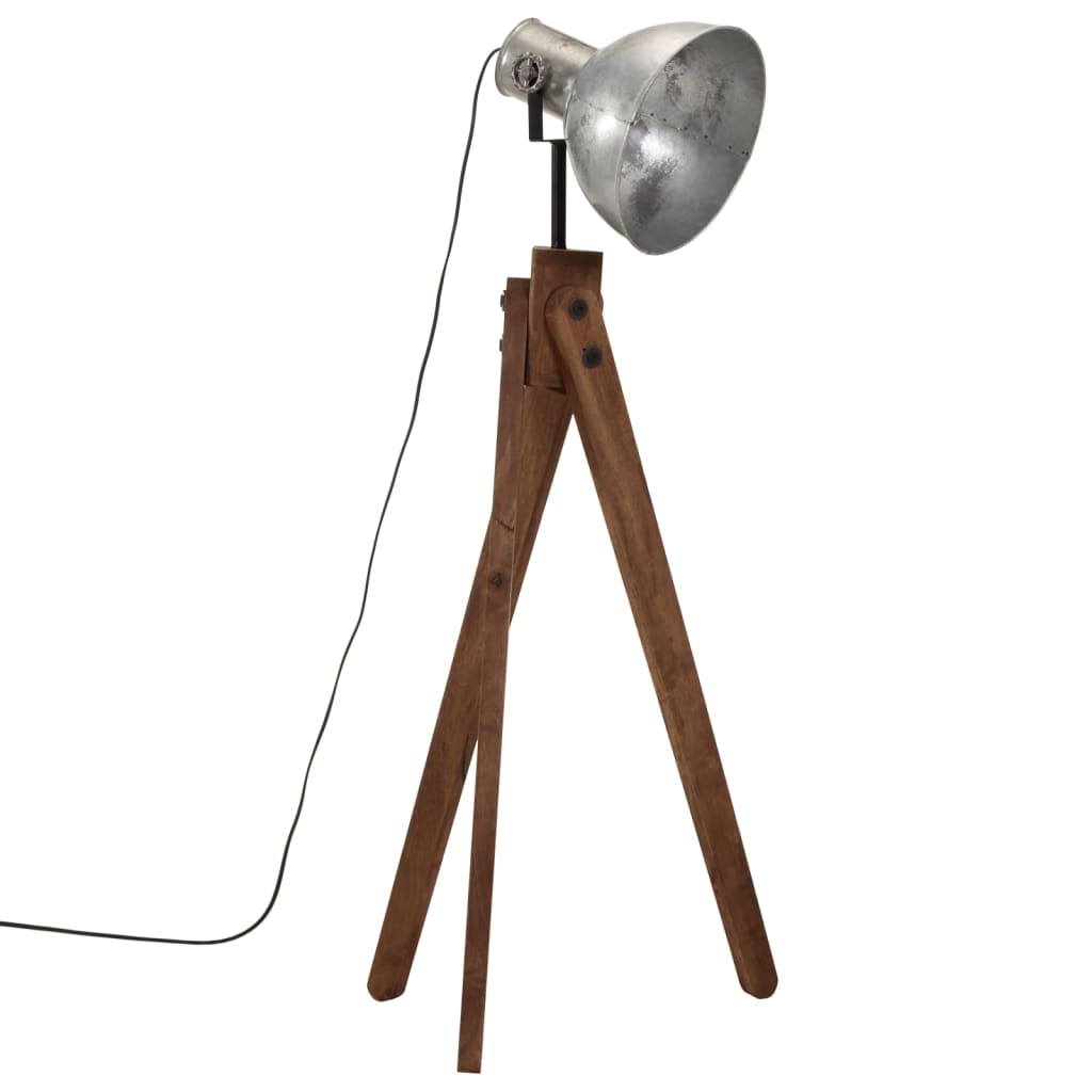 Vidaxl Buedemlamp 25 w e27 45x45x120 cm Vintage Sëlwer faarweg