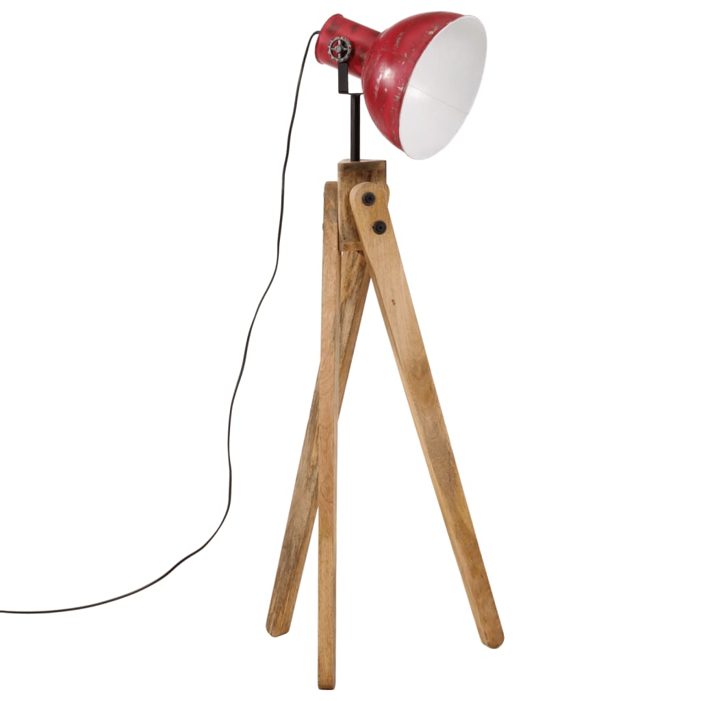 Vidaxl Floor Lamp 25 W E27 45x45x120 cm forvitret rød