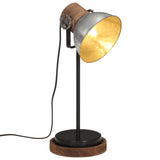 Vidaxl skrivebordslampe 25 W E27 17x17x50 cm Vintage sølvfarvet