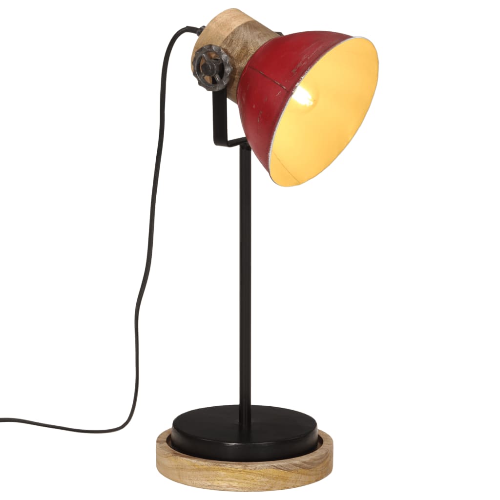 Vidaxl bureaulamp 25 w e27 17x17x50 cm verweerd rood