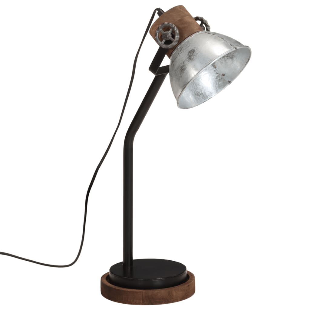 Vidaxl Desk Lamp 25 W E27 18x18x60 cm Vintage Sëlwer faarweg