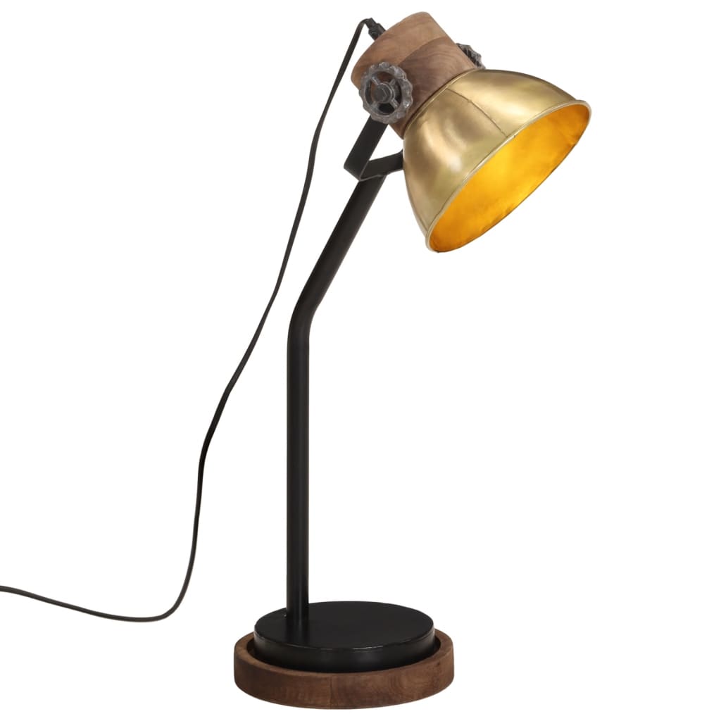 Vidaxl Desk Lamp 25 W E27 18x18x60 cm Antik mässingfärgad