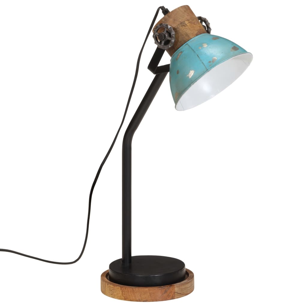 Stolní lampa Vidaxl 25 W E27 18x18x60 cm zvětralá modrá