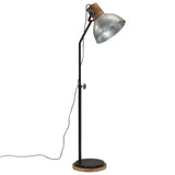 VidaXL Vloerlamp 25 W E27 30x30x100-150 cm vintage zilverkleurig