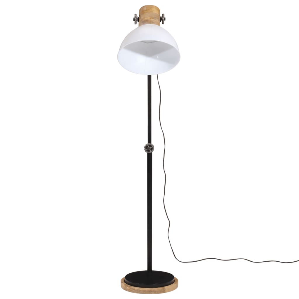 Vidaxl Lampa podłogowa 25 W E27 30x30x100-150 cm biała