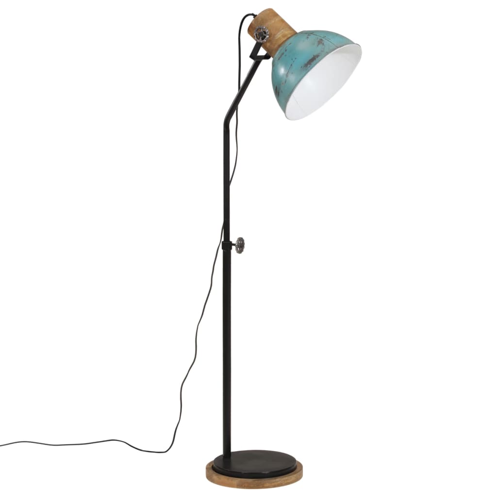 Vidaxl golvlampa 25 w e27 30x30x100-150 cm väderbitna blått