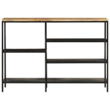 Vidaxl wandtafel 110x30x75 cm massief ruw mangohout en ijzer