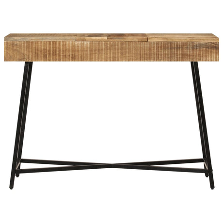 Vidaxl kaptafel 105x35x75 cm massief ruw mangohout en ijzer