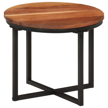 Vidaxl salontafel 35x35x30 cm massief acaciahout en ijzer