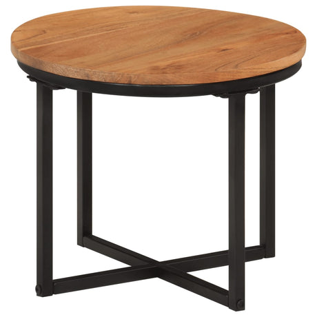 Vidaxl salontafel 35x35x30 cm massief acaciahout en ijzer
