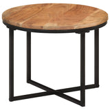 Vidaxl salontafel 45x45x35 cm massief acaciahout en ijzer