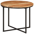 Vidaxl salontafel 55x55x45 cm massief acaciahout en ijzer