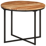 Vidaxl salontafel 55x55x45 cm massief acaciahout en ijzer