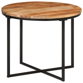 Vidaxl salontafel 55x55x45 cm massief acaciahout en ijzer