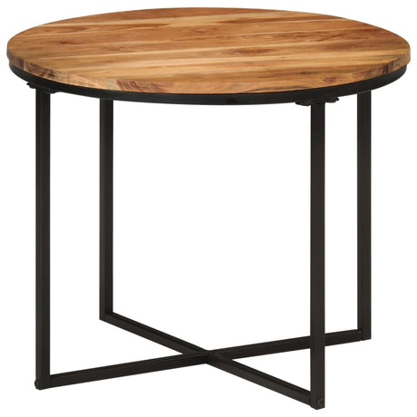 Vidaxl salontafel 55x55x45 cm massief acaciahout en ijzer