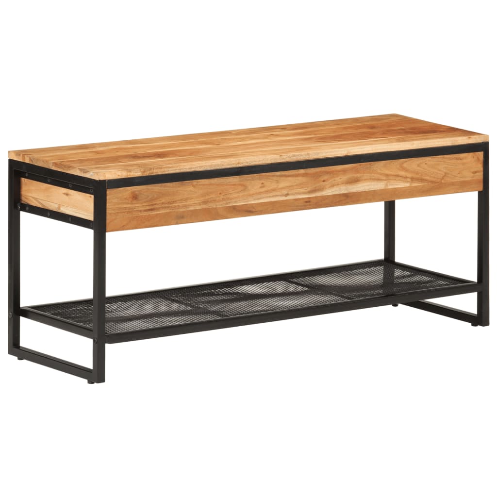 Vidaxl Shoe Bench 110x35x45 cm lite drewno i żelazo acacia