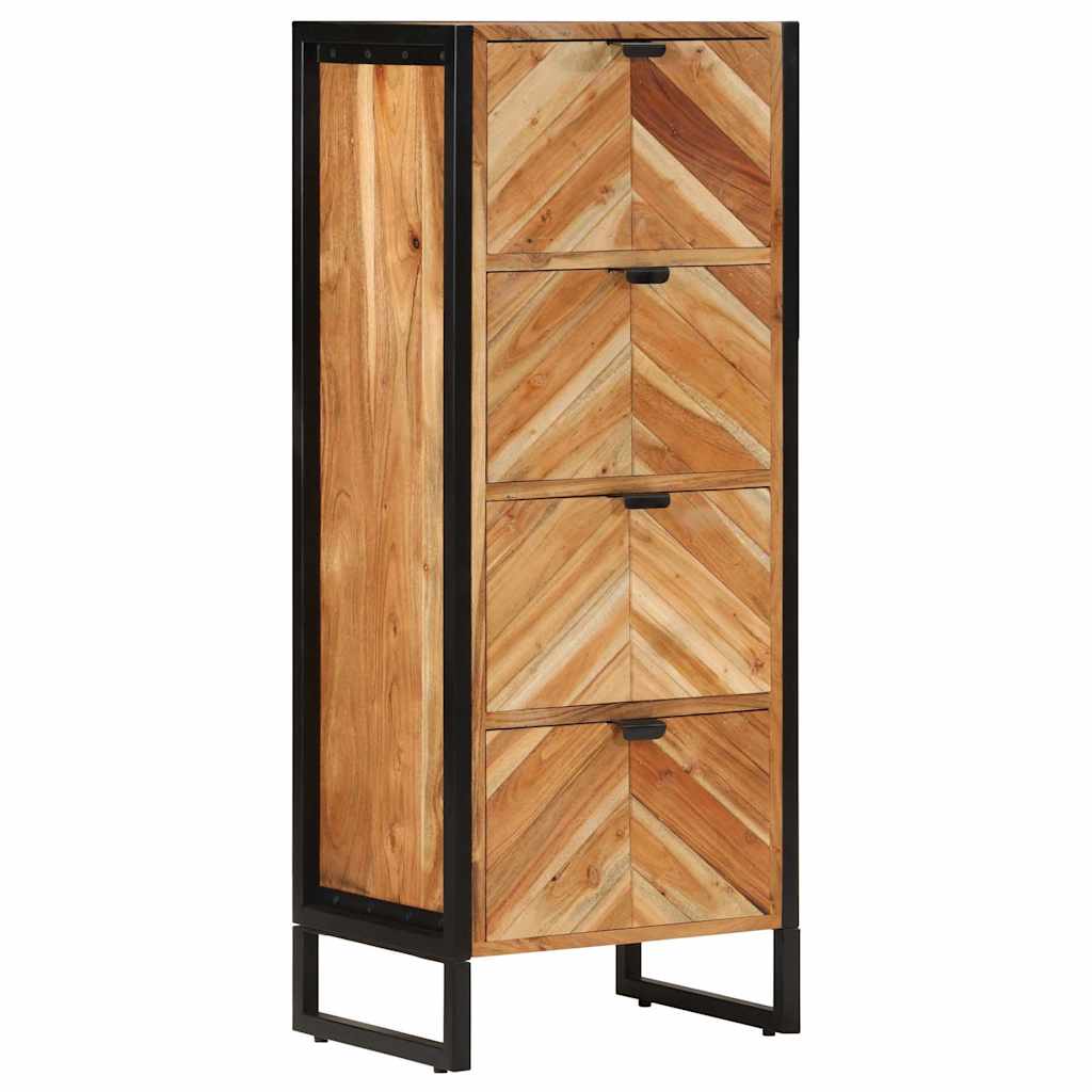 Vidaxl badkamerkast 40x30x100 cm massief acaciahout en ijzer