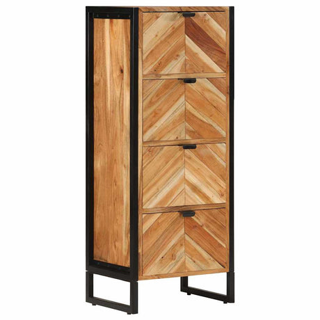 Vidaxl badkamerkast 40x30x100 cm massief acaciahout en ijzer