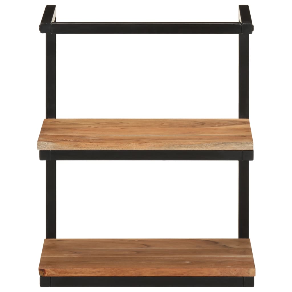 Vidaxl wandschap 40x30x50 cm massief acaciahout en ijzer