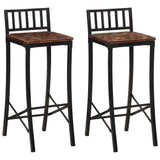 Vidaxl barstoelen 2 st massief gerecycled hout